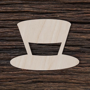 Wooden Leprechaun Hat for Crafts and Decorations - Blank Craft Shape - Wooden Cutout Blanks - Craft Supplies - Unfinished Shapes