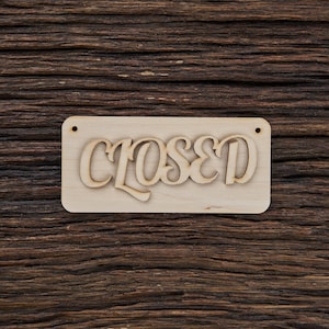 Wooden Open Closed Sign for Crafts - Laser Cut - open sign - business sign - closed sign - shop sign - store sign