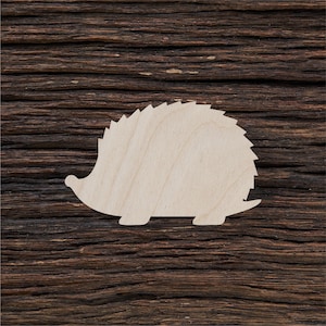 Forma di riccio in legno per artigianato e decorazione - Taglio laser - Regali riccio - Compleanno riccio - Animale di legno - Miniatura animale