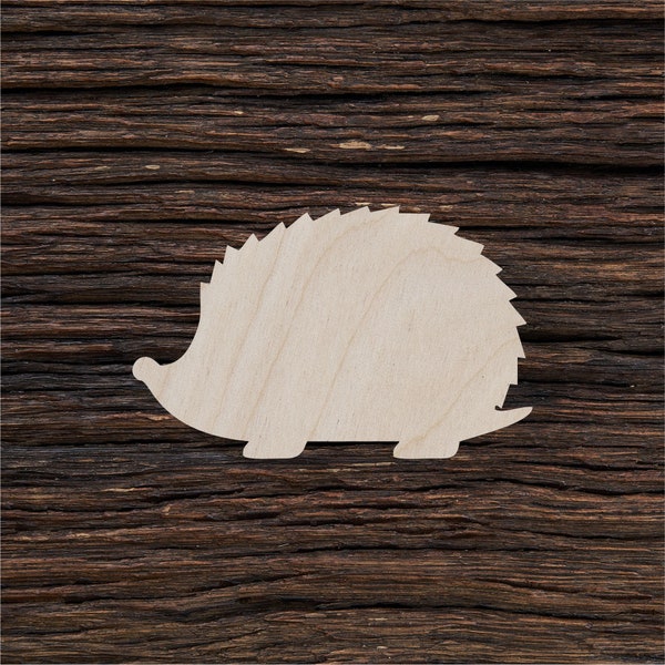 Forme de hérisson en bois pour l’artisanat et la décoration - Coupe au laser - Cadeaux hérisson - Anniversaire hérisson - Animal en bois - Animal miniature