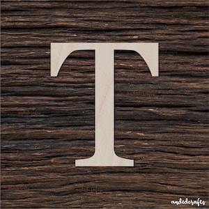 Forma Tau de madeira para artesanato e decoração - Corte a laser - Recorte Tau - Letras gregas - Símbolo grego - Grego antigo