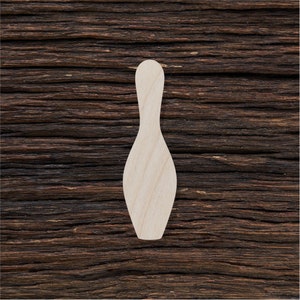 Drewniany kręgiel do rękodzieła i dekoracji - Brelok do kręgli - Dekoracja na imprezę kręglową - Vintage Bowling Pin