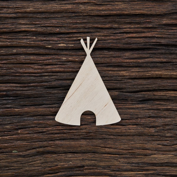 Holz Boho Teepee Form zum Basteln und Dekorieren - Laser cut - Indianerzelt - Zelt - Boho Wandkunst - Boho Wanddeko