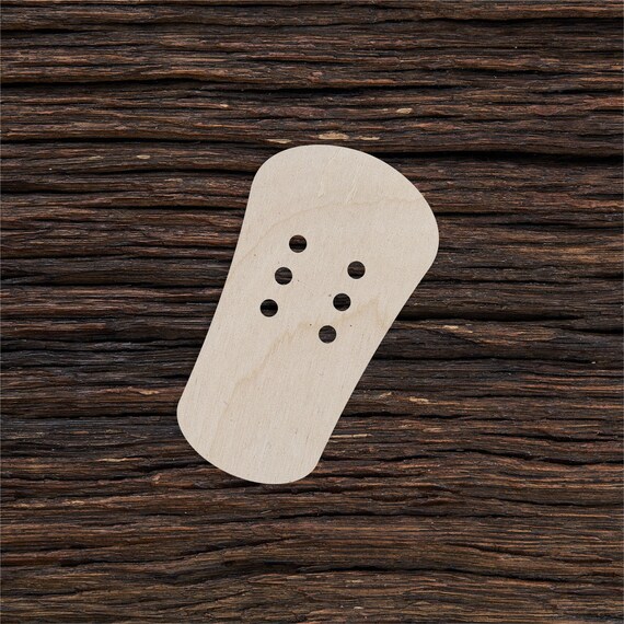 Forma de zapato de cordones de madera para manualidades y