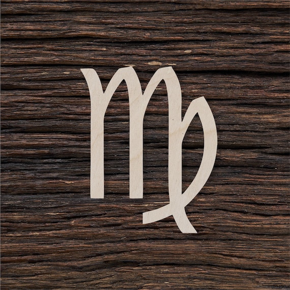 Wooden Virgo Sign Shape For Crafts And Decoration - Laser Cut - Zodiac Decor -  Virgo Zodiac - Virgo Gift - Virgo Birthday - Virgo Gifts