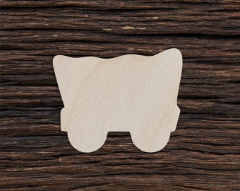 Forma de vagón cubierto de madera para manualidades y decoración - Corte láser - Encanto de vagón cubierto - Encanto de entrenador de vagón - Vagón occidental - Vagón del viejo oeste