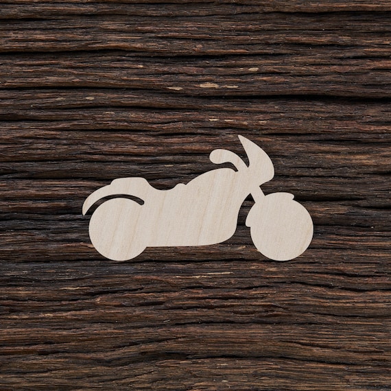 Wooden Motorcycle for Crafts and Decorations - Motorcycle Earrings