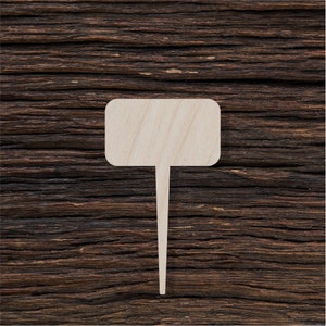 Marcador de hierbas de madera para manualidades y decoración - Corte láser - Marcadores de plantas - Marcador de jardín - Marcador de plantas - Marcador de verduras
