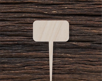 Kräutermarker aus Holz für Basteln Und Dekoration - Laser Cut - Pflanzenmarker - Gartenmarker - Pflanzenmarker - Gemüsemarker