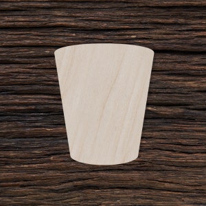 Wooden Shot Glass for Crafts and Decorations - Shot Glass Pendant - Shot Glass Earrings - Shot Glass Necklace