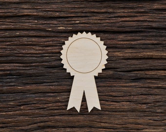 Wooden Award Ribbon Shape For Crafts And Decoration - Laser Cut - Award Ribbons - Award - Prize Ribbon - Ribbon