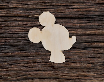 Wooden Mickey Shape For Crafts And Decoration - Laser Cut - Mouse Head - Mickey Ears