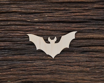 Hölzerne Fledermausform für Handwerk und Dekoration - Laser Cut - Fledermaus - Holzfledermaus - Halloween Fledermaus - Holzfledermaus