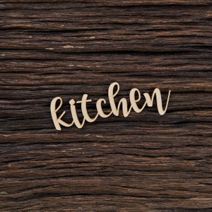 Wooden Kitchen Sign Shape For Crafts And Decoration - Laser Cut - Kitchen Decor - Farmhouse Sign - Kitchen Signs - Wood Sign