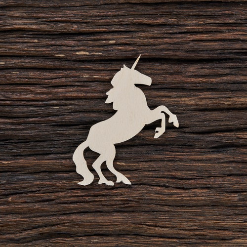 Wooden Unicorn Face Shape for Crafts and Decoration Laser Etsy