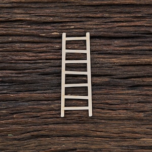 Wooden Rustic Miniature Ladder Shape For Crafts And Decoration - Laser Cut - Ladder - Wooden Ladder - Ladder Cutout - Old Ladder