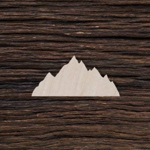 Wooden Mountain Range for Crafts and Decorations - Mountain Range Decor - Mountain Range Charm - Mountain Range Blank