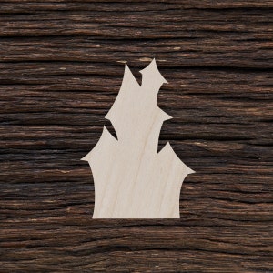 Wooden Haunted House for Crafts and Decorations - Haunted House Blank - Haunted House Decor - Haunted House Charm