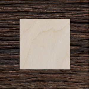 Forma quadrata in legno per artigianato e decorazione - Taglio laser - Taglie multiple - Ritaglio incompiuto in legno - Artigianato fai da te - Bomboniere quadrate