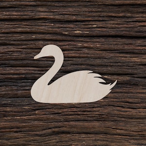 Wooden Swan for Crafts and Decorations - Swan Cut Out - Swan Pendant - Swan Earrings