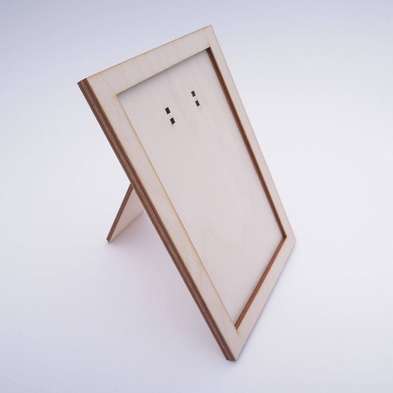 Laser Cut 4x6 Wooden Photo Frame for Crafts With no Glass