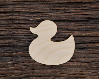 Wooden Ducky Shape For Crafts And Decoration - Laser Cut - Rubber Ducky - Duck Baby Shower - Duck - Rubber Duck Party