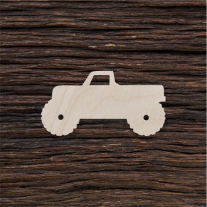 Wooden Monster Truck for Crafts and Decorations - Birthday Invitation - Monster Truck Shape - Monster Truck Decor