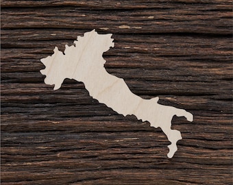 Wooden Map Of Italy Shape For Crafts And Decoration - Laser Cut - Italy Map - Wooden Map - Wood Map - Italy Wall Art