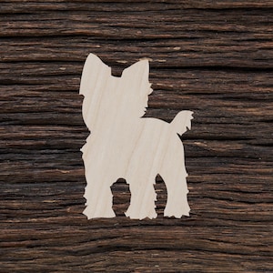 Wooden Yorkie Shape For Crafts And Decoration - Laser Cut - Yorkie Gifts - Yorkie Gift - Yorkie Dog - Yorkie Lover
