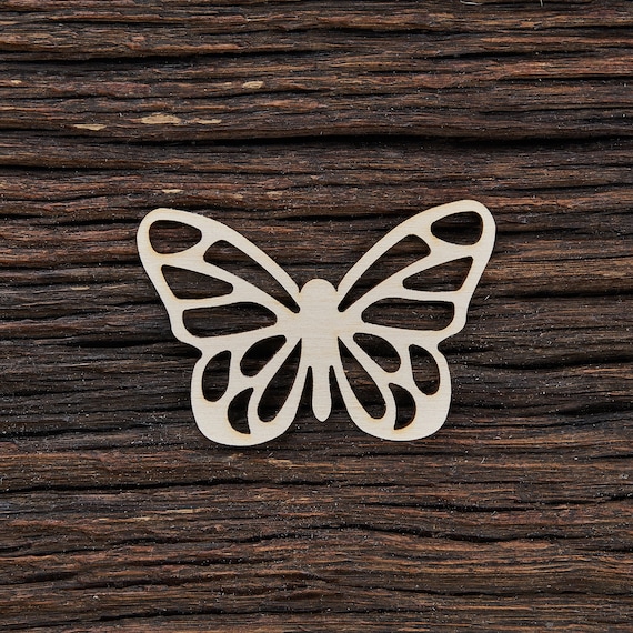 30pcs x Butterfly Self Adhesive Wooden Craft Butterflies Embellishments