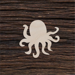 Wooden Octopus for Crafts - Laser Cut - Blank Shape - Home Decoration - Wooden Shape