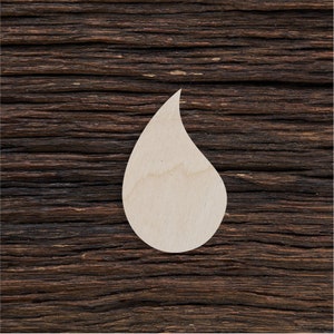 Forma de gota de chuva de madeira para artesanato e decoração - Corte a laser - Chuva - Gota de lágrima - Colar de gota de chuva - Gotas de chuva
