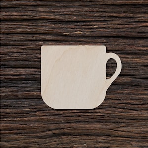 Wooden Coffee Mug Shape For Crafts And Decoration - Laser Cut - Coffee Mug Mockup - Coffee Cup - Coffee Sign - Funny Coffee Mug