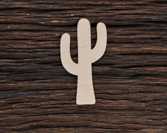 Wooden Large Cactus Shape For Crafts And Decoration - Laser Cut - Cactus Art - Cactus Silhouette - Cactus Plant - Cactus Gifts