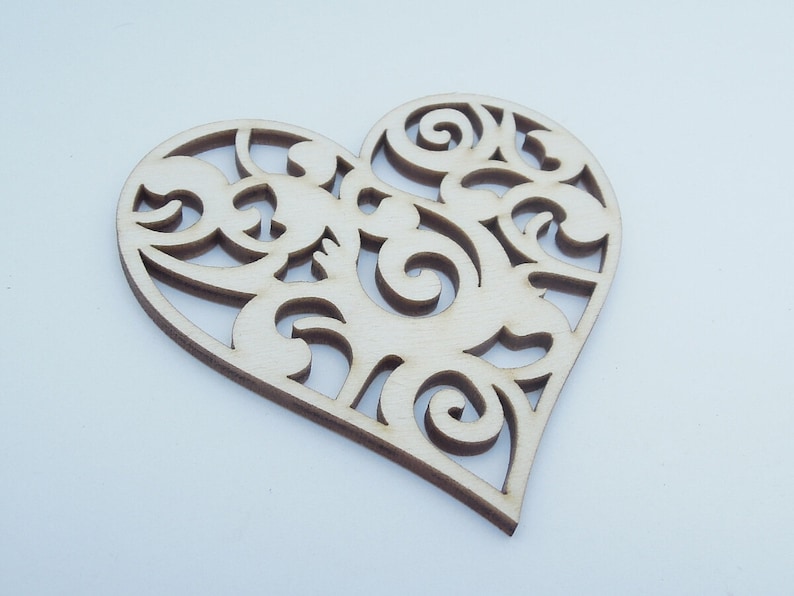 Rustic Wooden Hearts Love Heart Wooden Heart Decorated for Valentine Day 00018 for Decoration Wedding Hearts Laser Cut