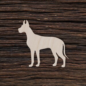 Wooden Great Dane for Crafts and Decorations - Great Dane Earrings - Great Dane Necklace - Great Dane Pendant