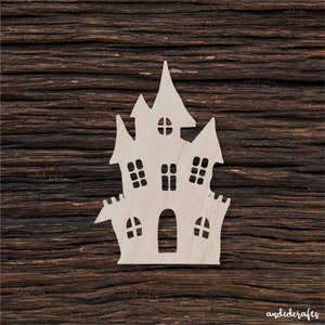 Wooden Haunted House for Crafts and Decorations - Haunted House Blank - Haunted House Decor - Haunted House Charm