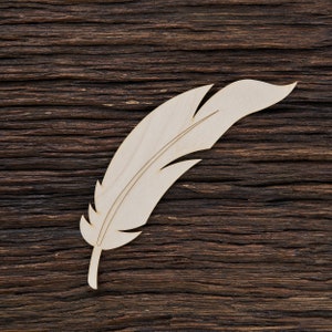 Forma di piuma in legno per artigianato - Taglio laser - Forma di piuma - Decorazione di piume - Piuma tribale - BOHO