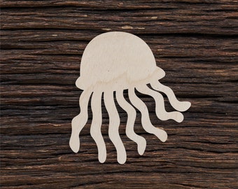Meduse in legno per artigianato - Taglio laser - Forma vuota - Decorazione domestica - Forma in legno