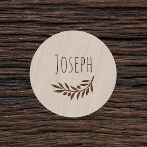 Custom Engraved Name Wall Plaque For Crafts And Decorations  -  Name Sign - Nursery Sign - Baby Name Sign - Olive Branch