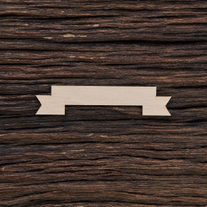 Wooden Ribbon Banner Shape For Crafts And Decoration - Laser Cut - Banner Shape - Ribbons - Wooden Ribbon - Banner Supplies
