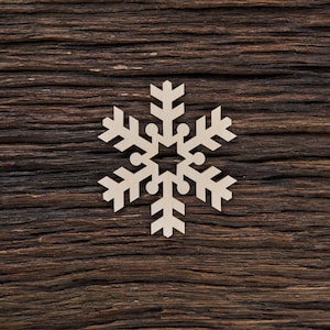 Wooden Snowflake Decoration Christmas Ornament for Decoration - Laser Cut - Snowflake Ornament - Snowflake Jewelry - Blank Snowflake