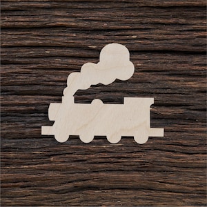 Wooden Steam Train Shape For Crafts And Decoration - Laser Cut - Train Cutout - Train Decoration -  Vintage Train - Christmas Train