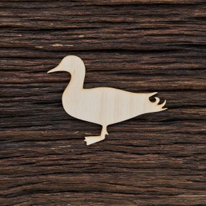 Forma di anatra in legno per artigianato e decorazione - Taglio laser - Anatra di legno - Statuetta di anatra - Anatra di legno