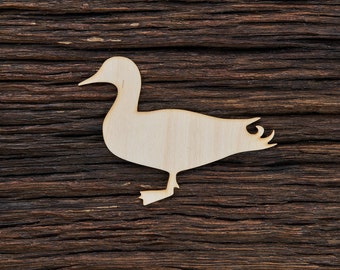Wooden Duck Shape for Crafts and Decoration - Laser Cut - Wood Duck - Duck Figurine - Wooden Duck