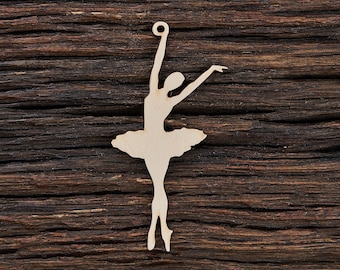 Ballerina aus Holz zum Basteln - Laser Cut - Ballerina Form - Ballerina Ornament - Ballerina Dekoration