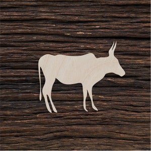 Wooden Wild Yak Shape for Crafts and Decoration - Laser Cut - Yak Figurine - Wooden Yak - Yak Cut Out