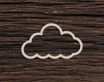 Wooden Fluffy Cloud Cut Out Shape For Crafts And Decoration - Laser Cut - Cloud - Cloud Cut Outs - Cloud Shape - Wood Cut Out