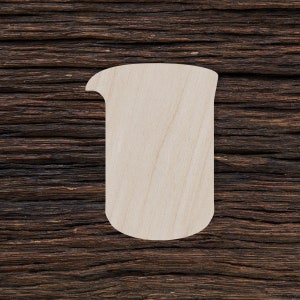 Wooden Beaker for Crafts and Decorations - Beaker Shape - Beaker Cut Out - Beaker Decor