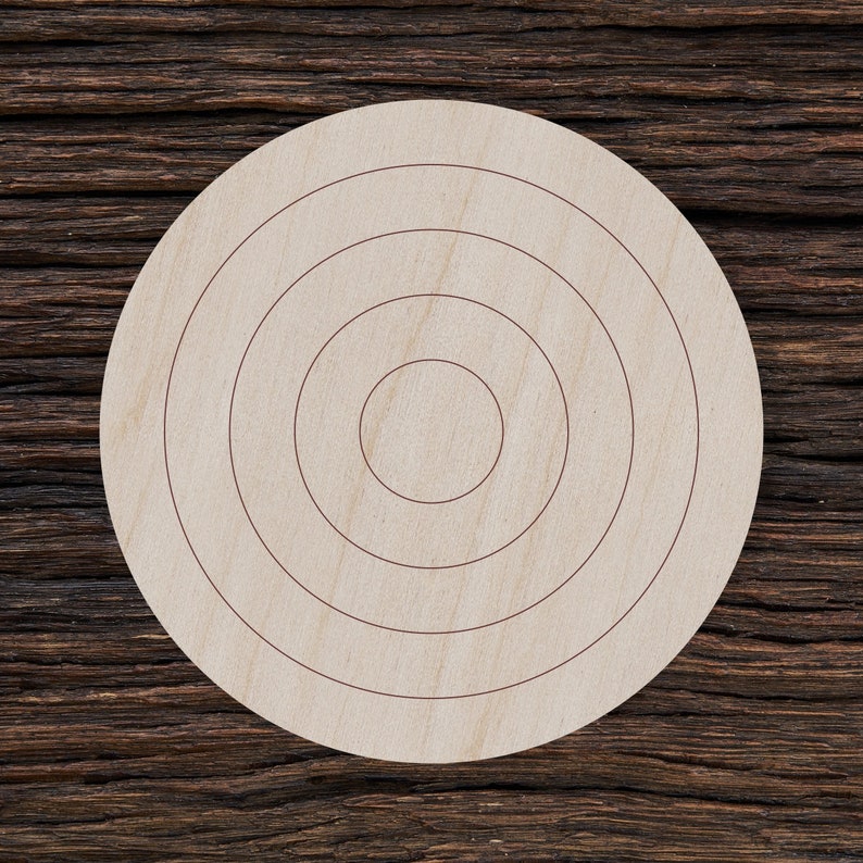 Wooden Target for Crafts and Decorations Target Bullseye Etsy